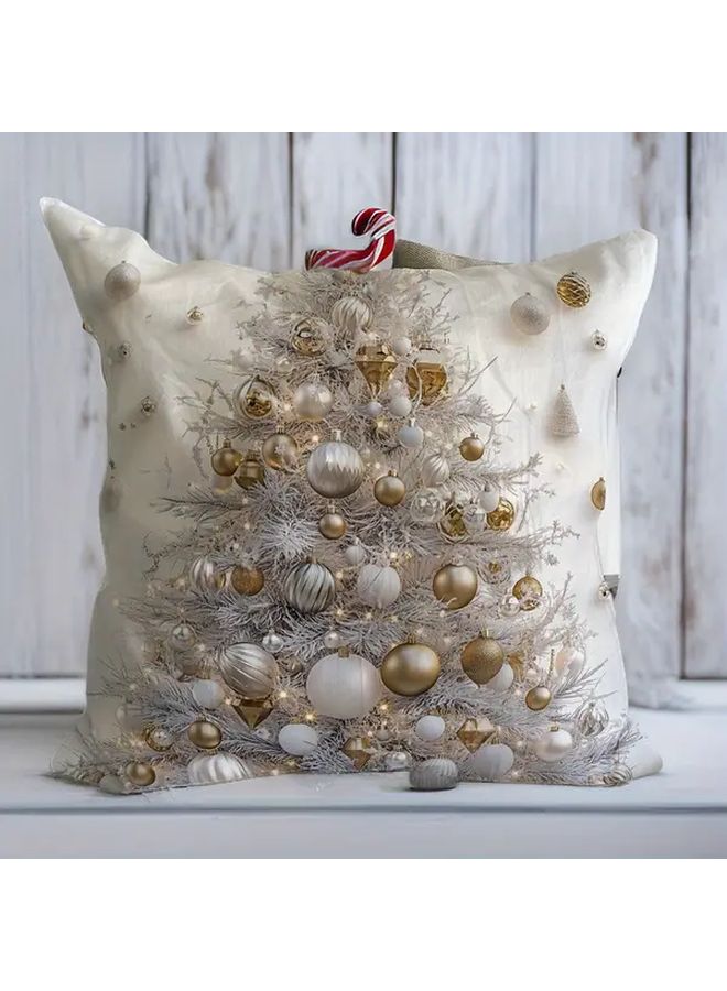 French Style Christmas Tree Throw Pillow Cover 17 72x17 72 Inch Decorative Cushion Case - Image 2